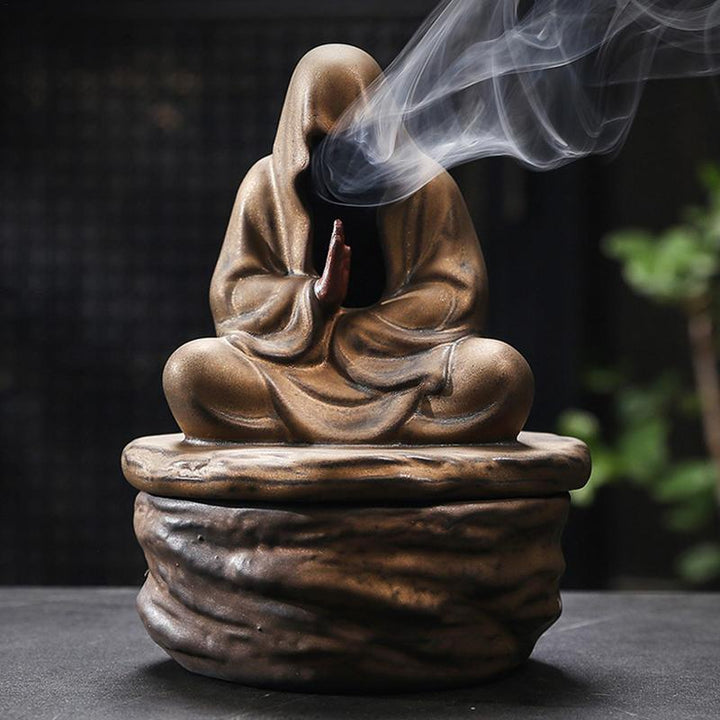 Meditative Mönch Räuchergefäß