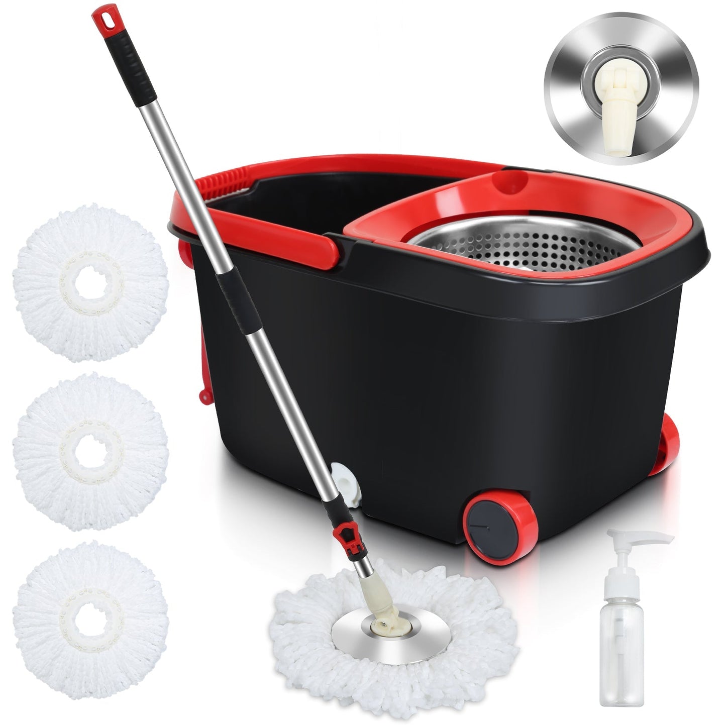 Wischmop Set Bodenwischer mit Eimer | Karnz