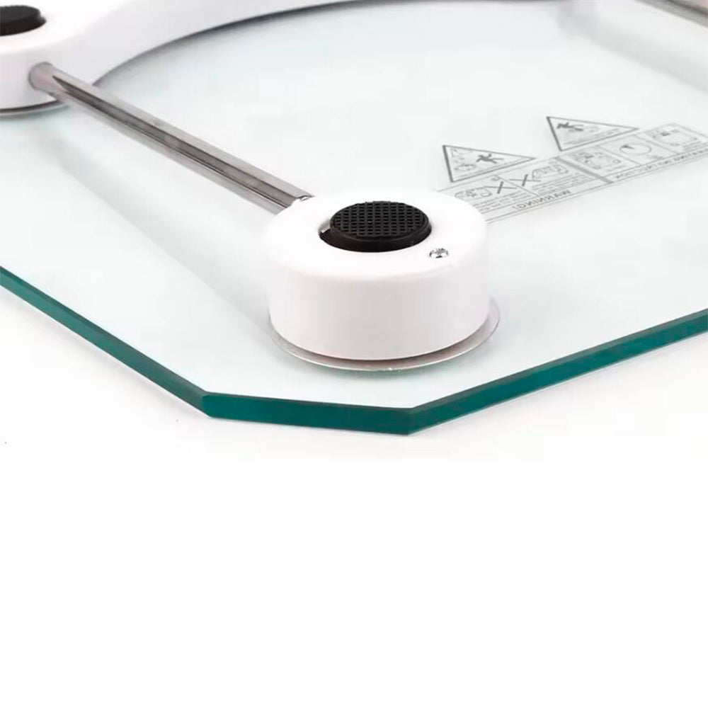 Personenwaage (180 kg) mit transparenter Glasplattform | Karnz
