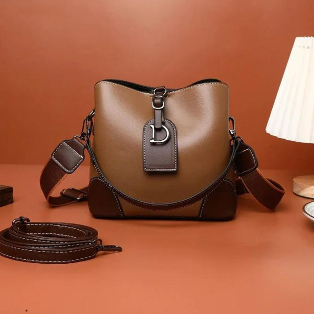 Schultertasche: Niche Damen-Umhängetasche aus echtem Leder