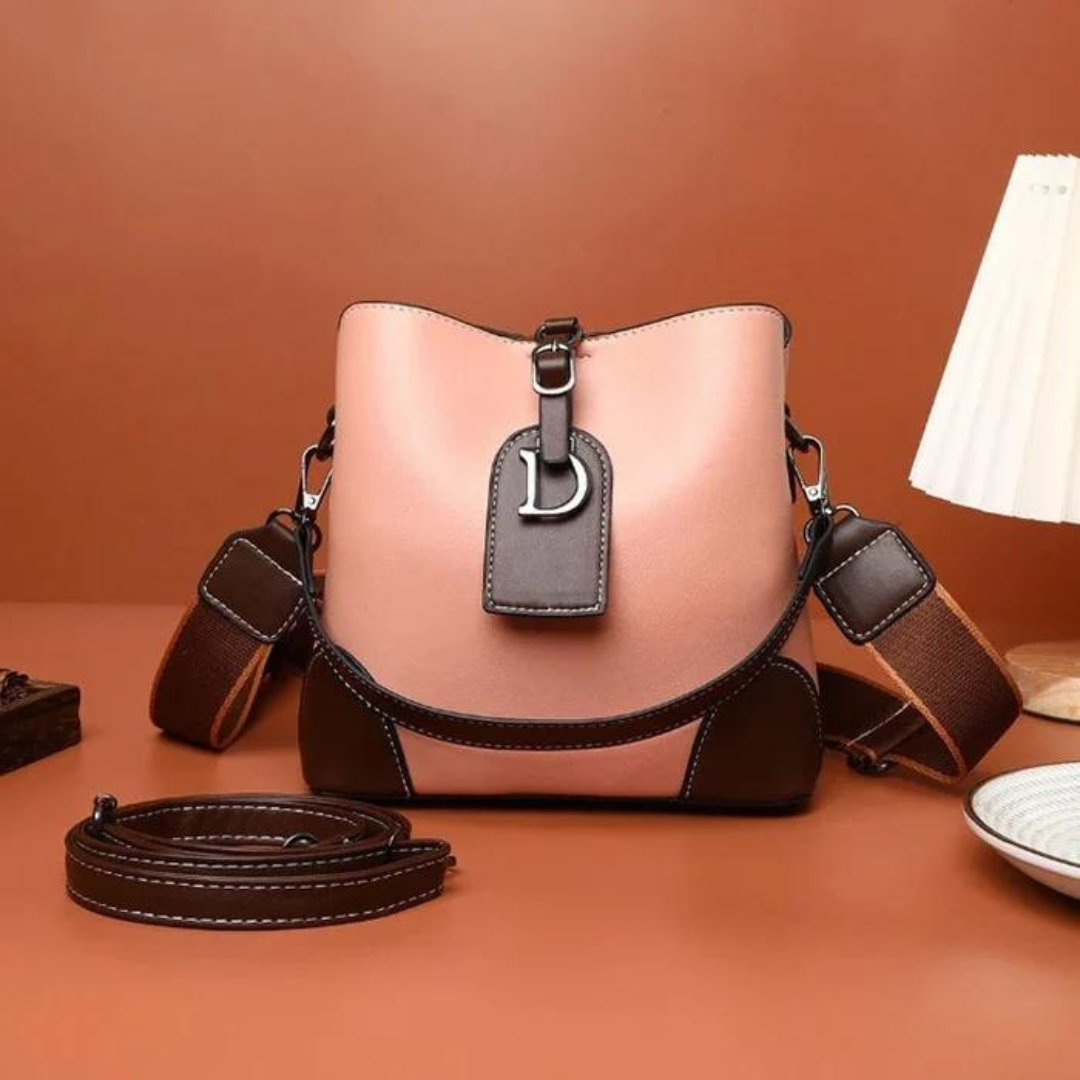 Schultertasche: Niche Damen-Umhängetasche aus echtem Leder