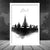 Bali Aquarell-Skyline-Stadtansicht-Druck