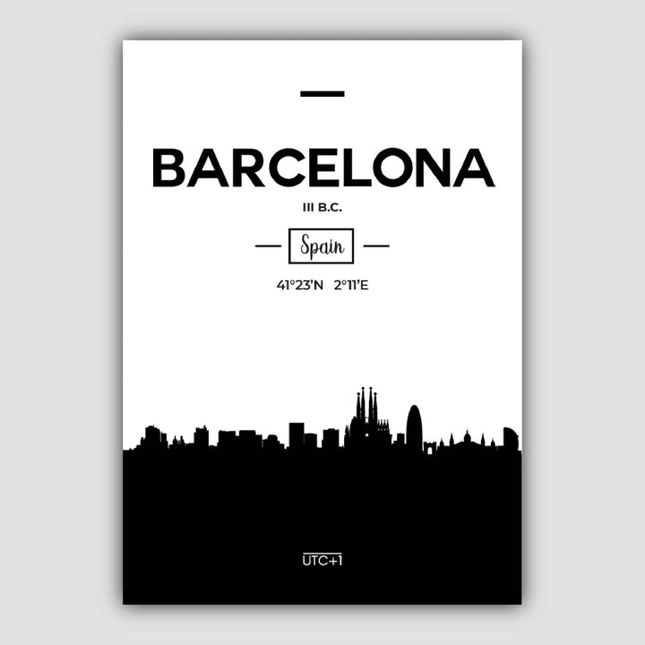 Barcelona, Spanien – Skyline – Stadtansicht (Druckversion)