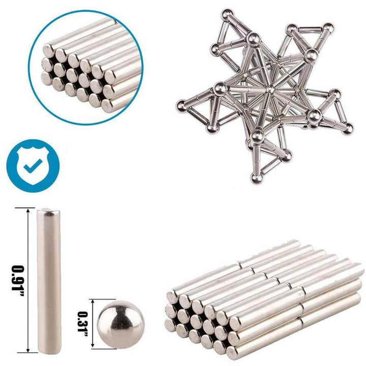 Karnz | Magnetische Stäbe - Kreatives Bauspiel - Kinder