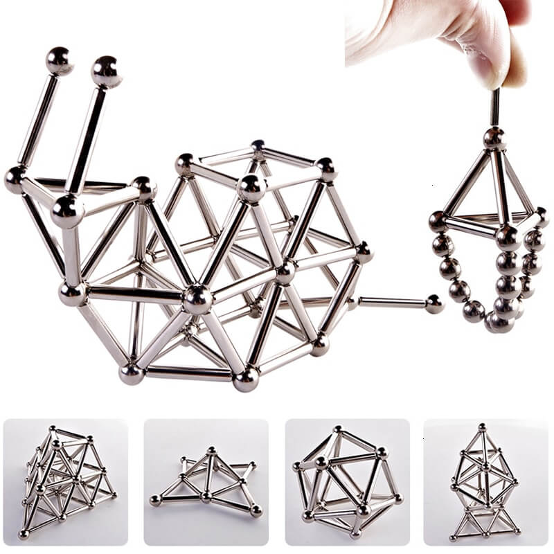 Karnz | Magnetische Stäbe - Kreatives Bauspiel - Kinder