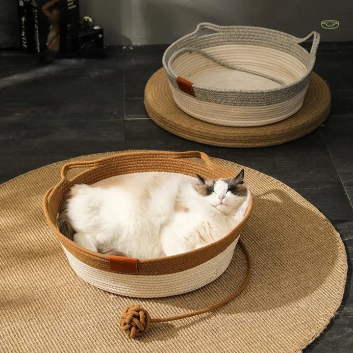 Handgewebtes Baumwollseil Katzenbett – DreamNest Karnz