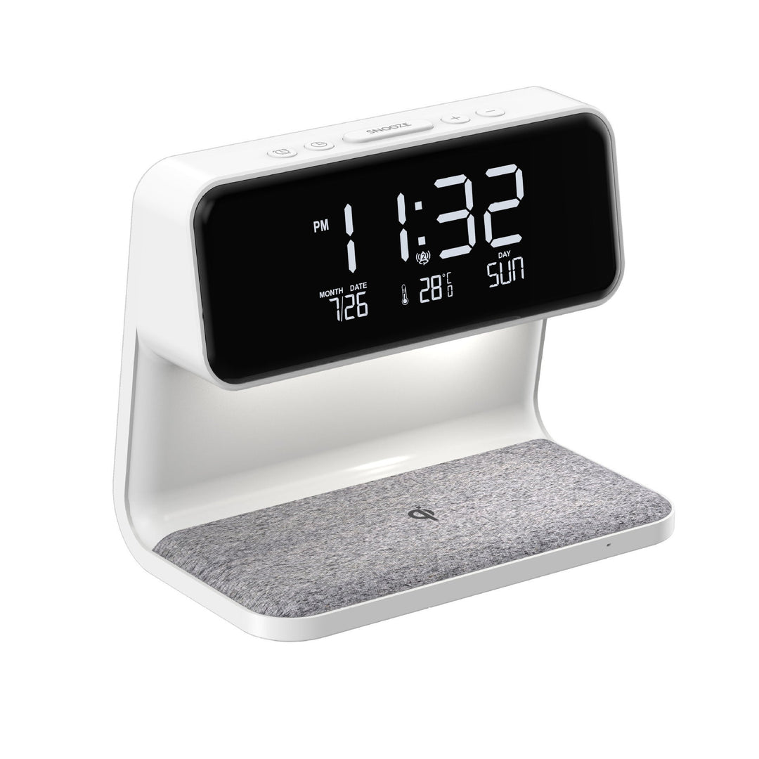 3-in-1 Nachttischlampe Ladegerät Uhr | Karnz