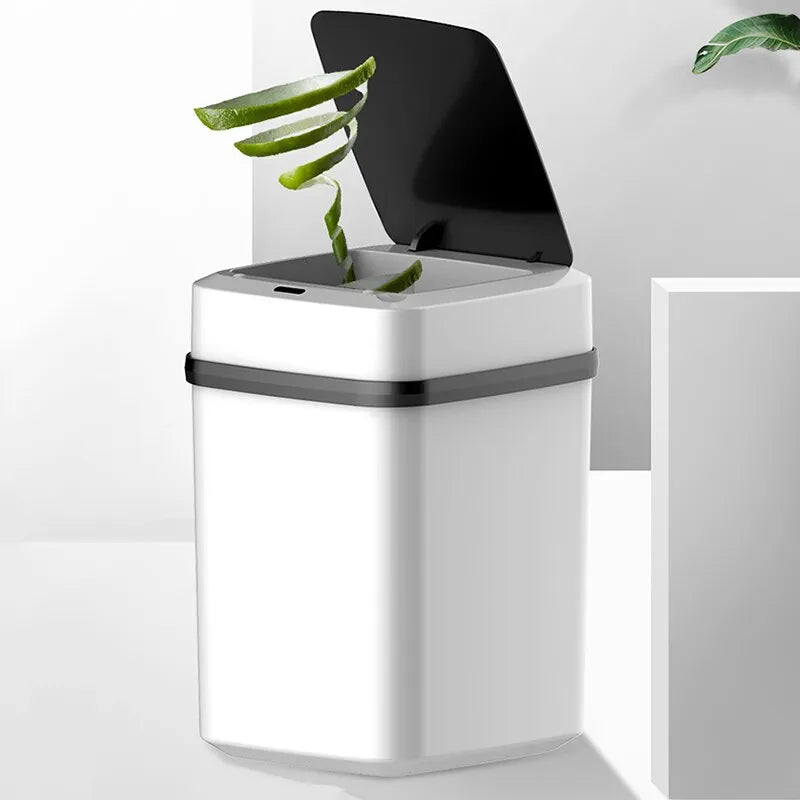 Küchenmüllbehälter 13L Badezimmer Touch-Mülleimer im Toiletten Smart Mülleimer Abfallbehälter Staubbehälter Smart Mülltonne Küche