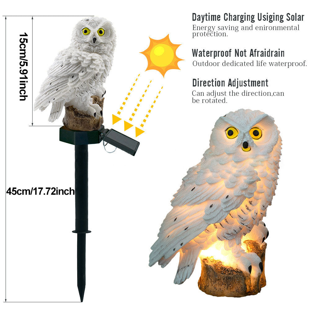 Umweltfreundliche Solar-Eule Gartenlampen (2er-Pack)