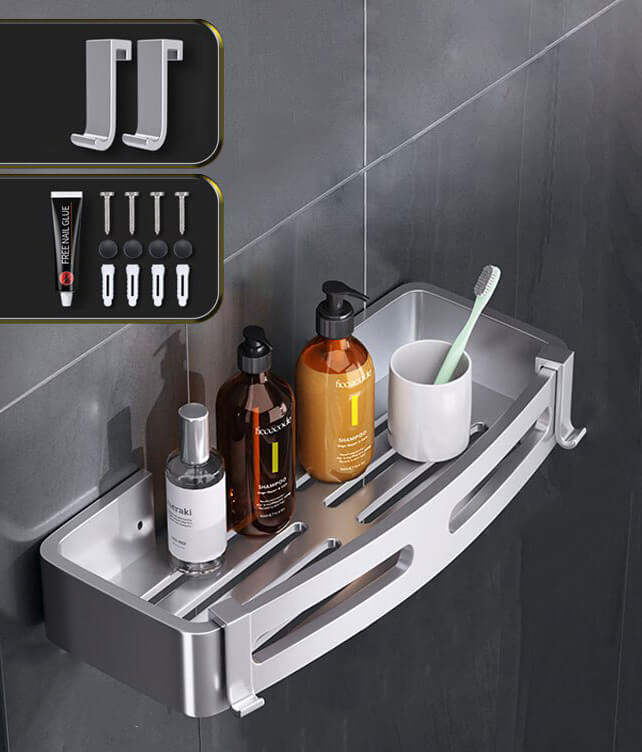 Karnz | Stilvoller SilverCaddy - Perfekter Badezimmer-Organizer für alle Ihre Essentials