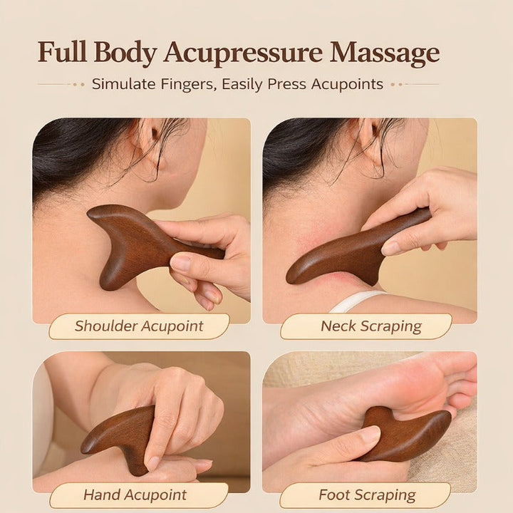 Natürlicher Holzfußmassager Schüssellift