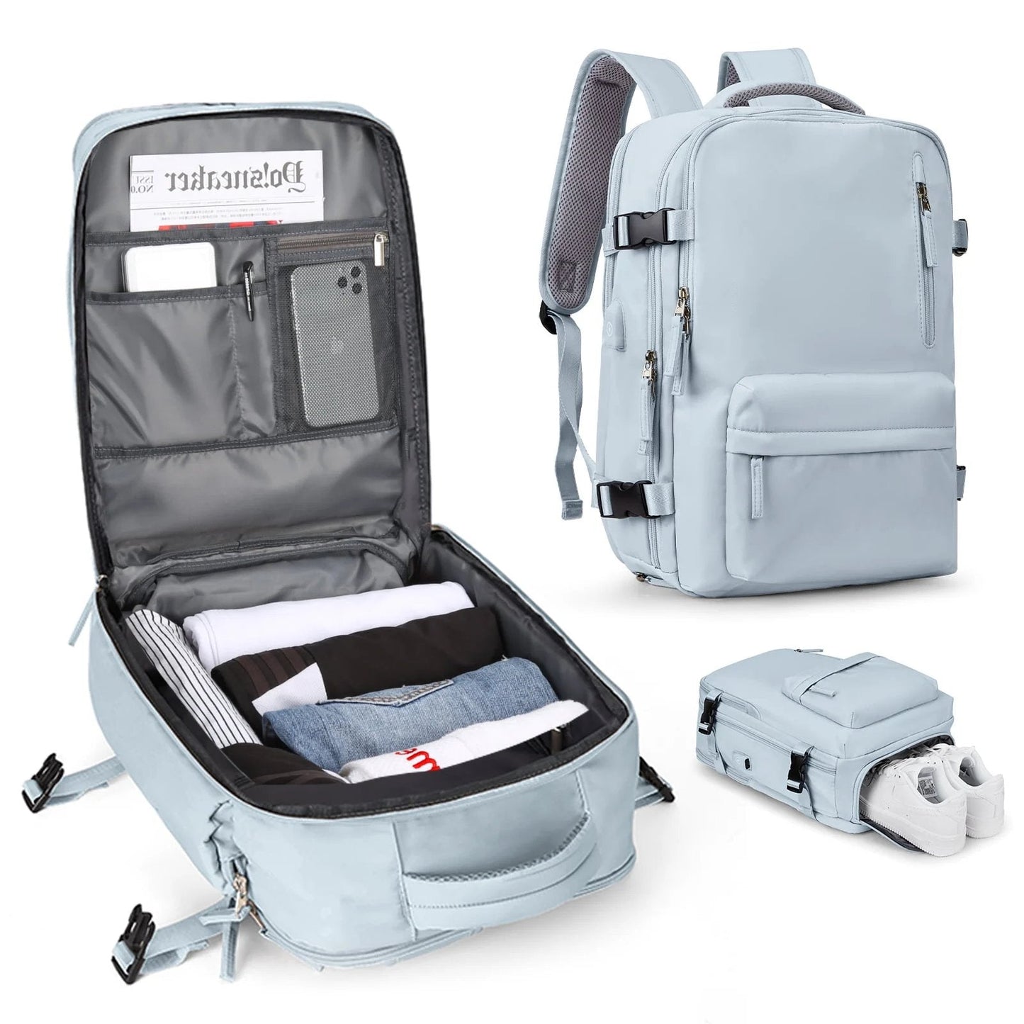 Großer Damen Reisetasche Wasserdichter Wanderrucksack – 35L Multifunktion