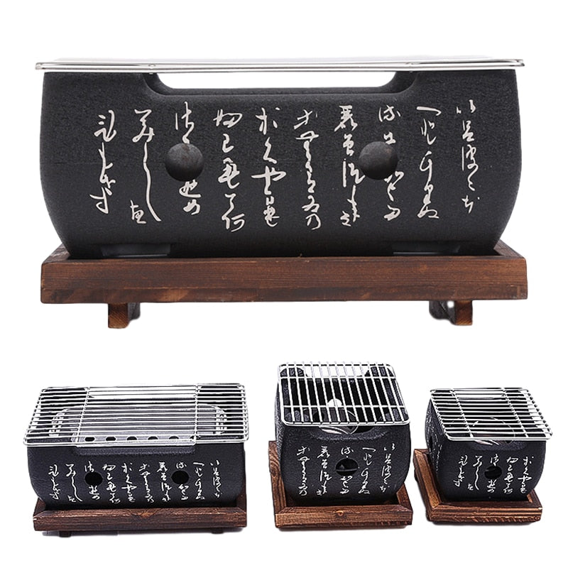 BBQ Grill Holzkohle-Barbecue-Grills Innen Außen BBQ Grill Pfanne Herd | Karnz