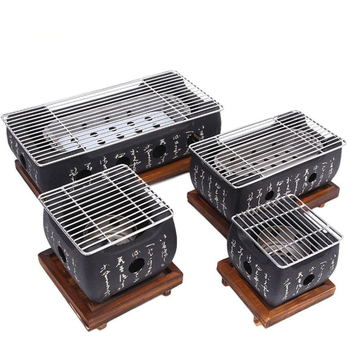 BBQ Grill Holzkohle-Barbecue-Grills Innen Außen BBQ Grill Pfanne Herd | Karnz