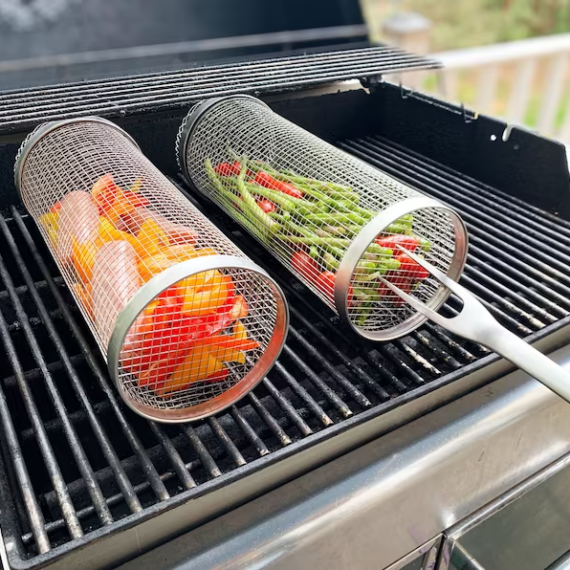 Barbecue Edelstahl-Drahtgeflecht-Zylinder | Karnz