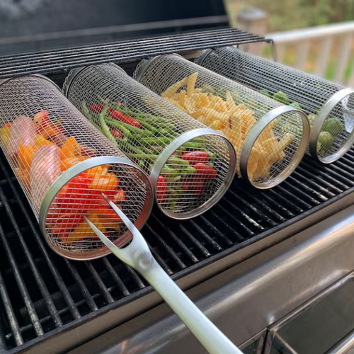 Barbecue Edelstahl-Drahtgeflecht-Zylinder | Karnz
