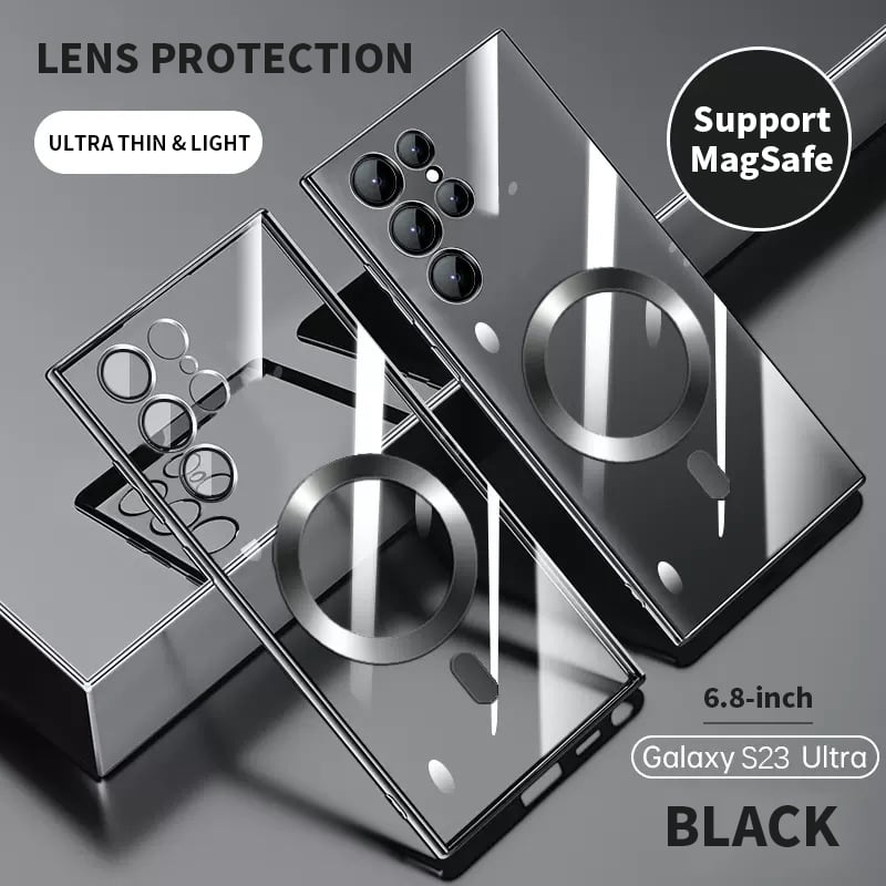 Transparente Luxus-Beschichtung Magnetische Hülle für Samsung