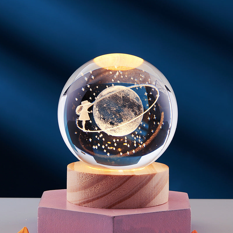 CrystalLight – 3D-Kristall-Nachtlampe mit LED-Beleuchtung | Stimmungsbeleuchtung für Schlaf- oder Wohnzimmer