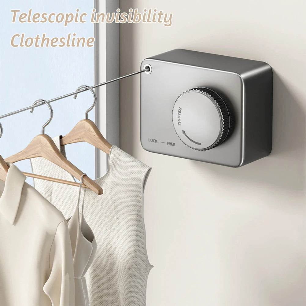 Teleskopische Wandkleiderleine aus Edelstahl | Karnz