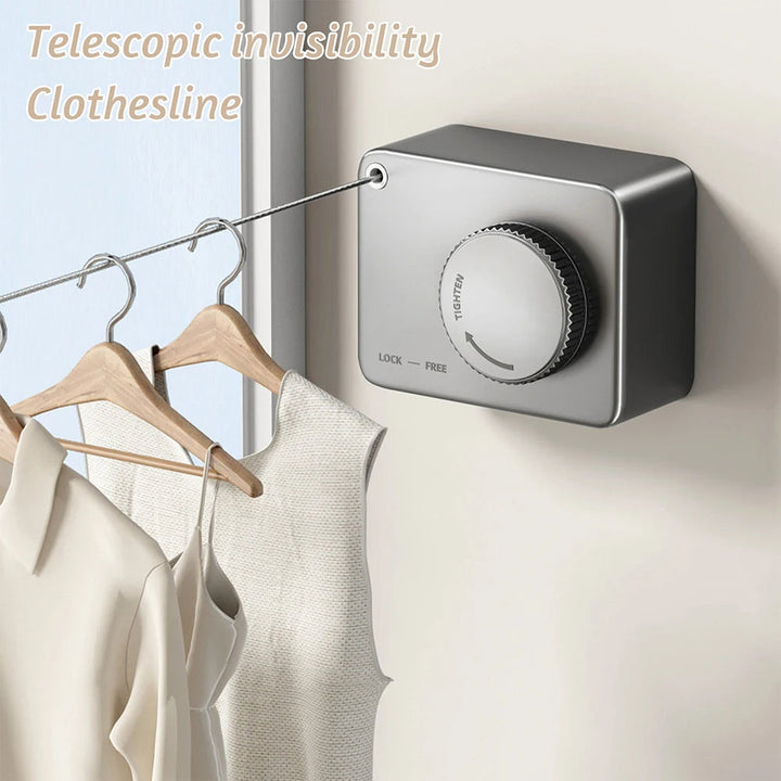 Teleskopische Wandkleiderleine aus Edelstahl | Karnz