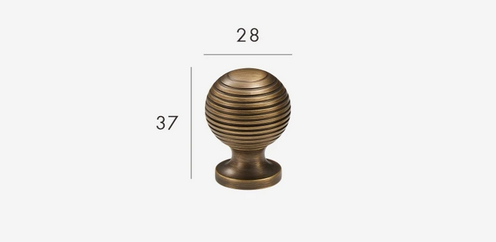 BrassElegance Massivmessing Antik T-Griff Karnz