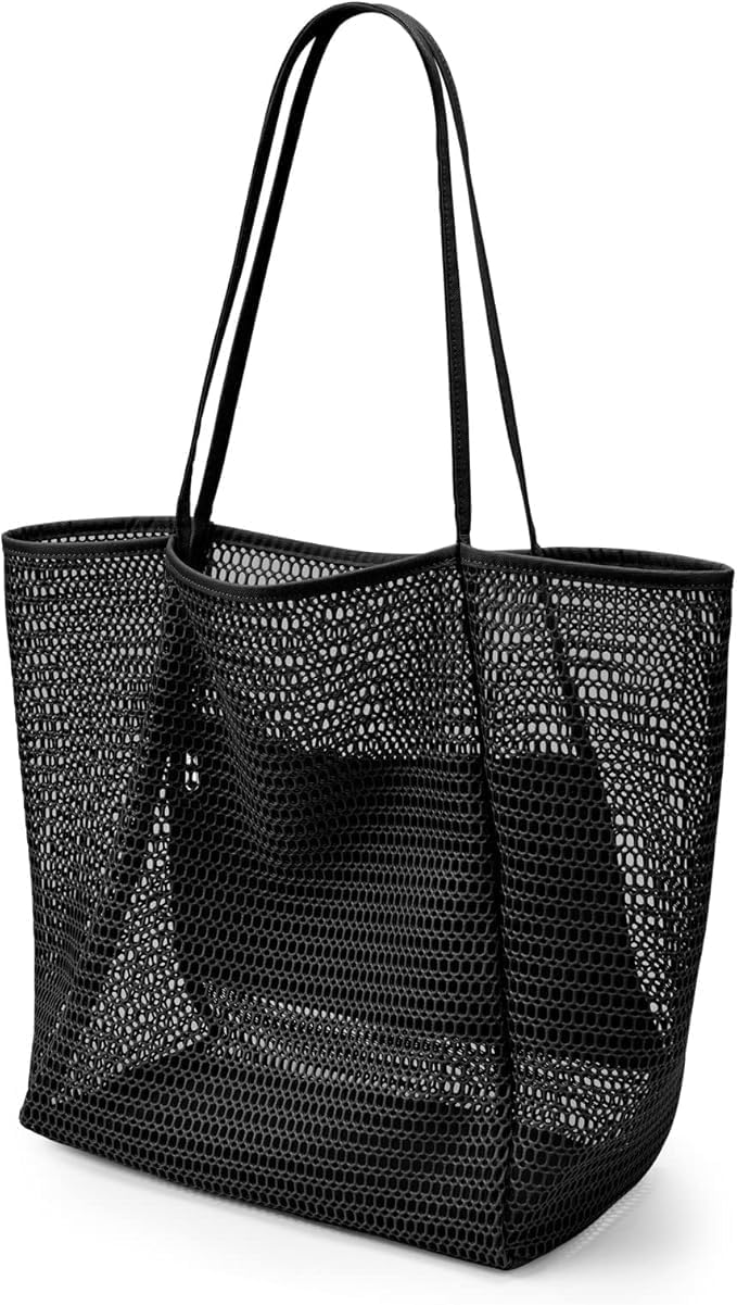 Faltbare Mesh Strandtasche mit Innentasche | Karnz