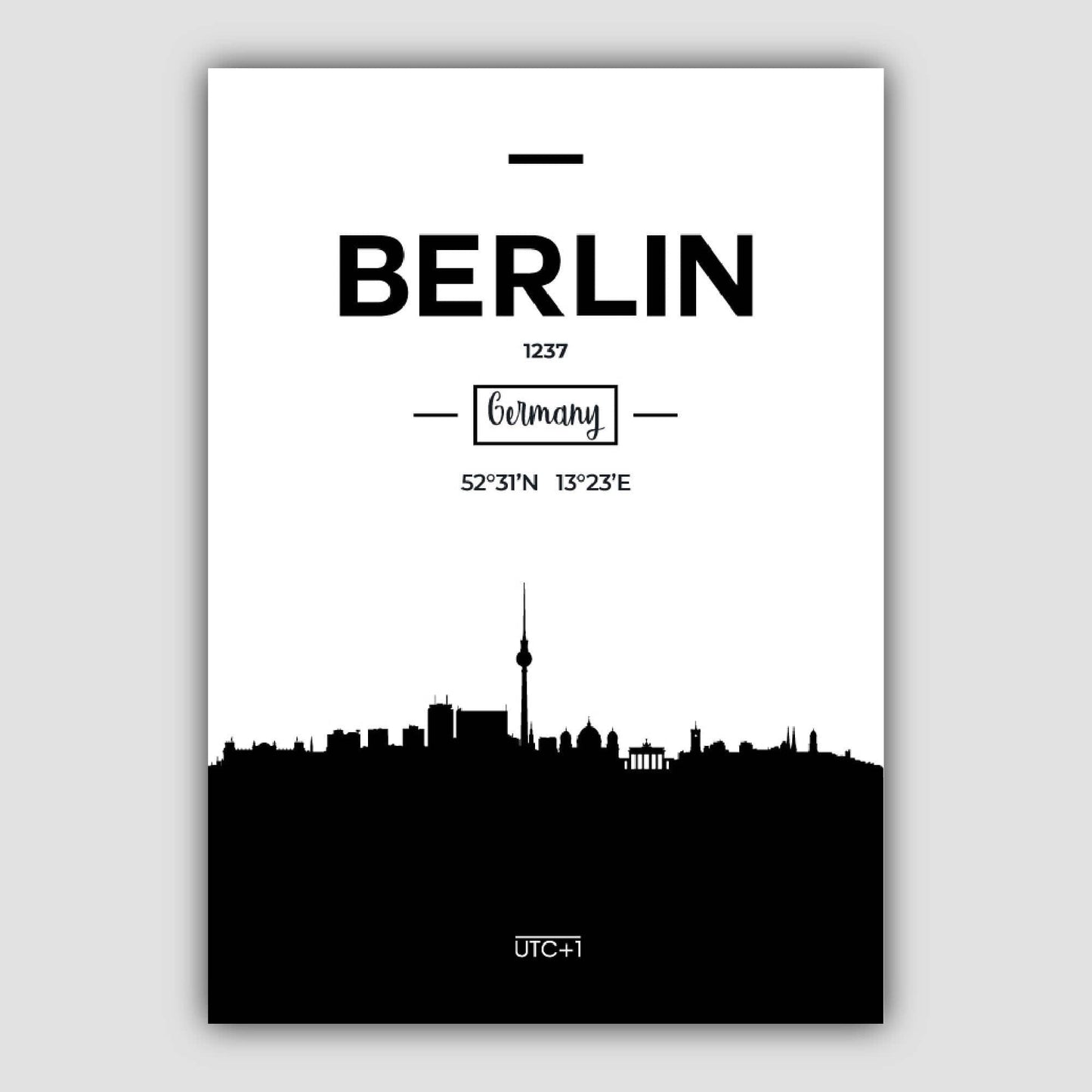 Berliner Skyline-Stadtbild-Druck