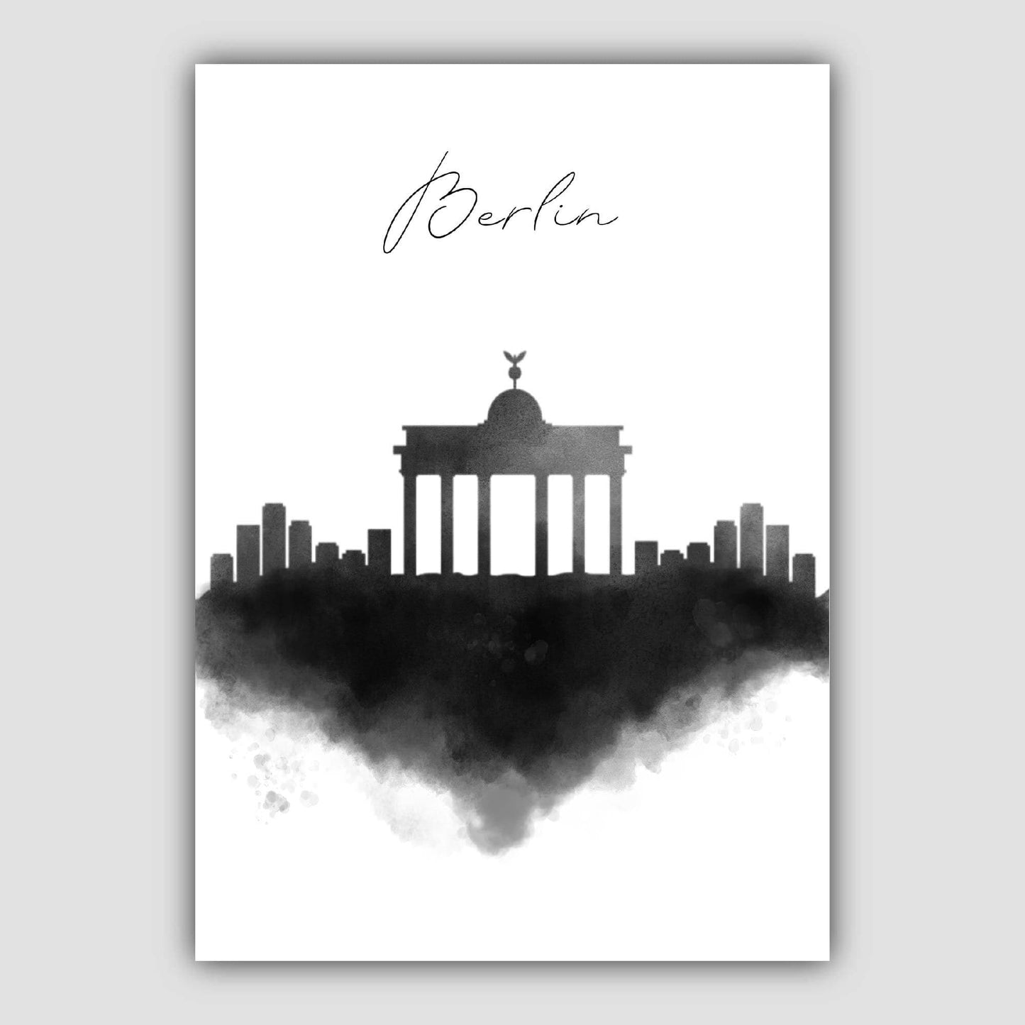 Berliner Skyline-Aquarell-Druck
