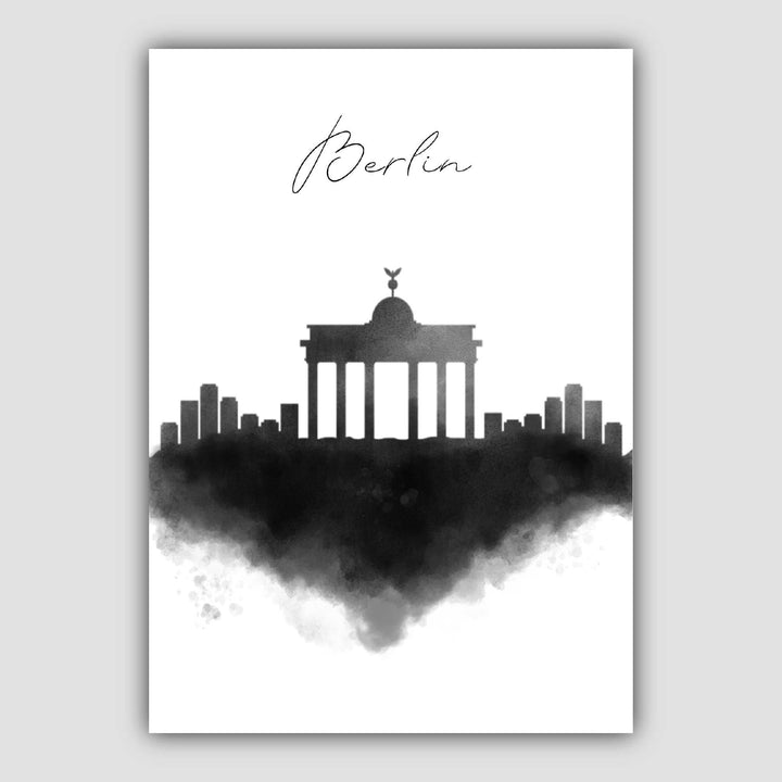 Berliner Skyline-Aquarell-Druck