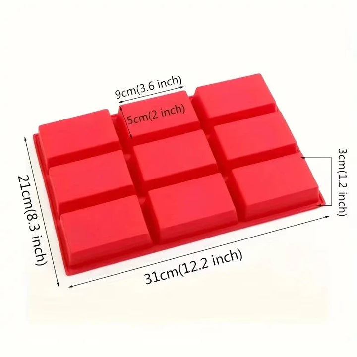Große 9-Fächer Silikon Mini Kastenform Antihaftbackform | Karnz