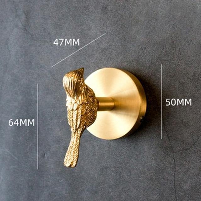 Goldene Messingwandhaken – Handgefertigte Tierdesigns für stylische Wanddekoration | Karnz