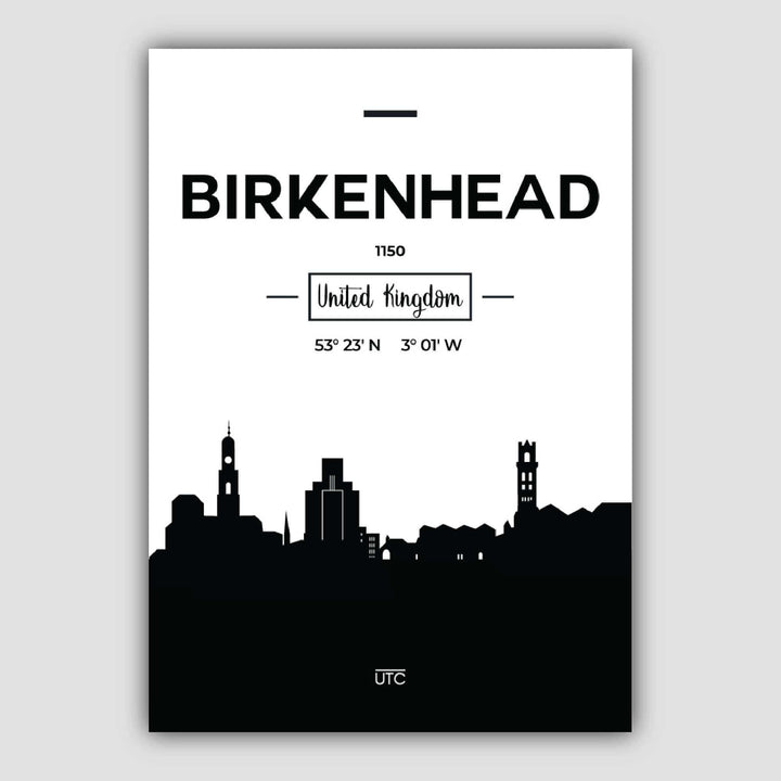Birkenhead Skyline Stadtansicht Druck