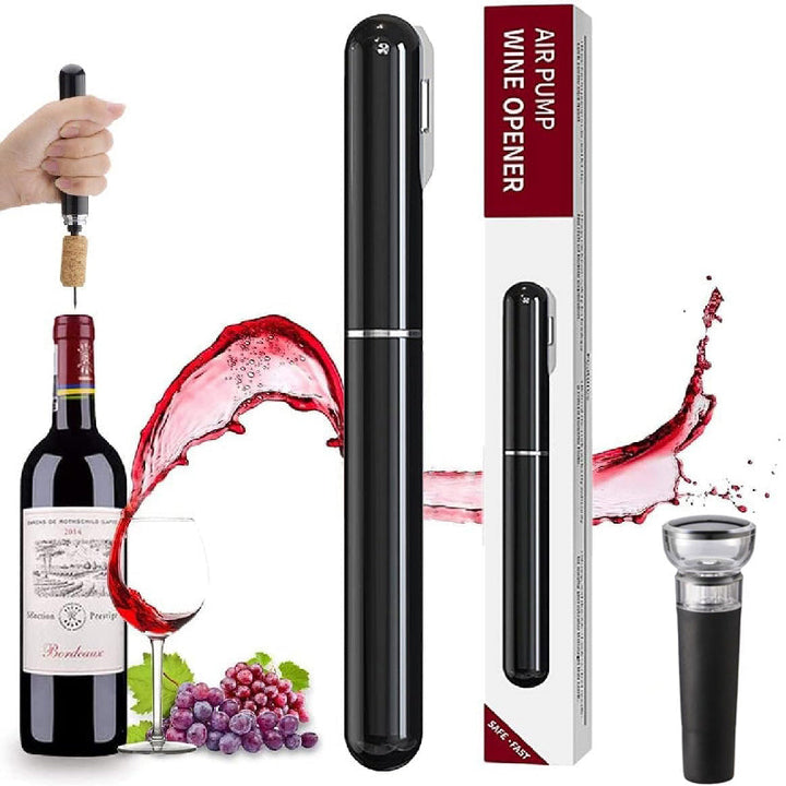 2-in-1 Luftdruckpumpe Weinflaschenöffner mit Folienmesser | Karnz