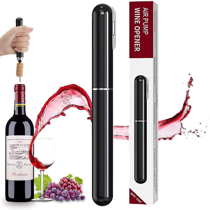 2-in-1 Luftdruckpumpe Weinflaschenöffner mit Folienmesser | Karnz