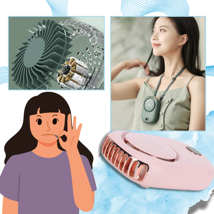 Klingenlos verstellbarer tragbarer Halsventilator | Karnz