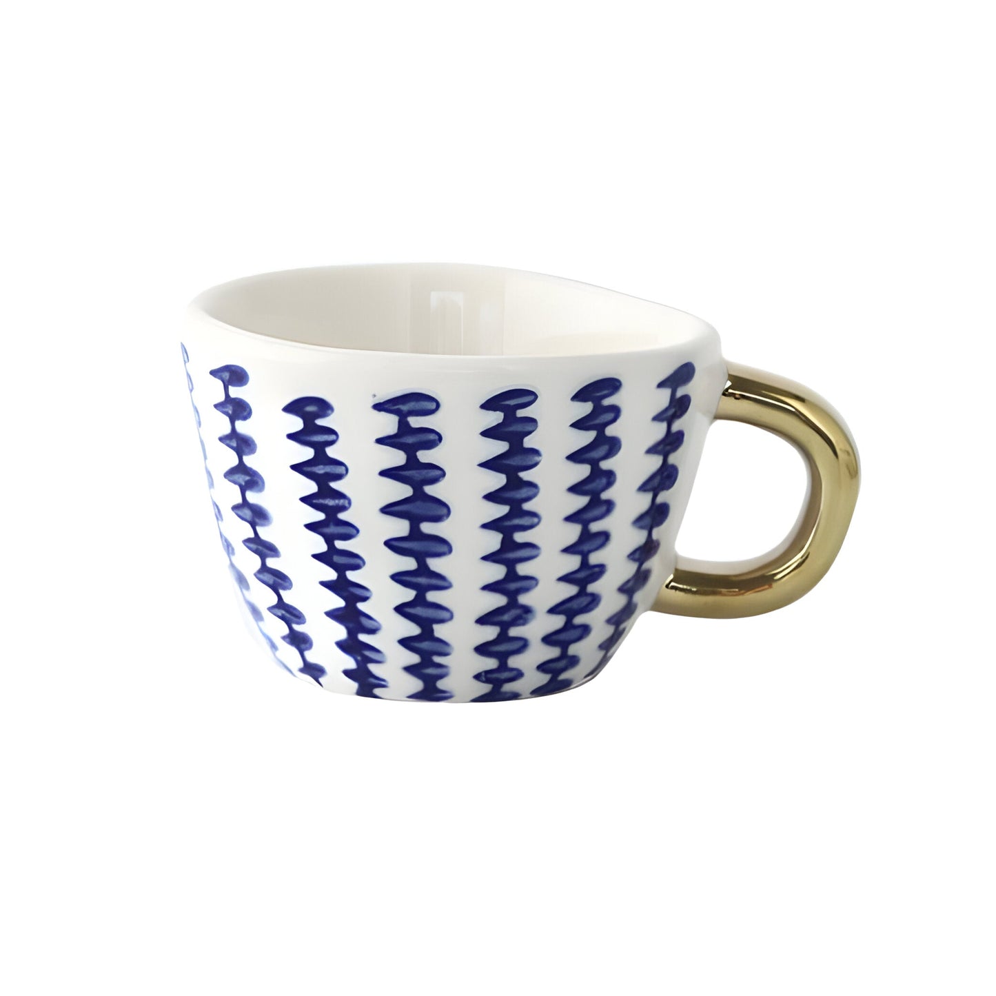 Keramikbecher mit geometrischem Design – Stilvoll und modern | Ideal für Kaffee oder Tee