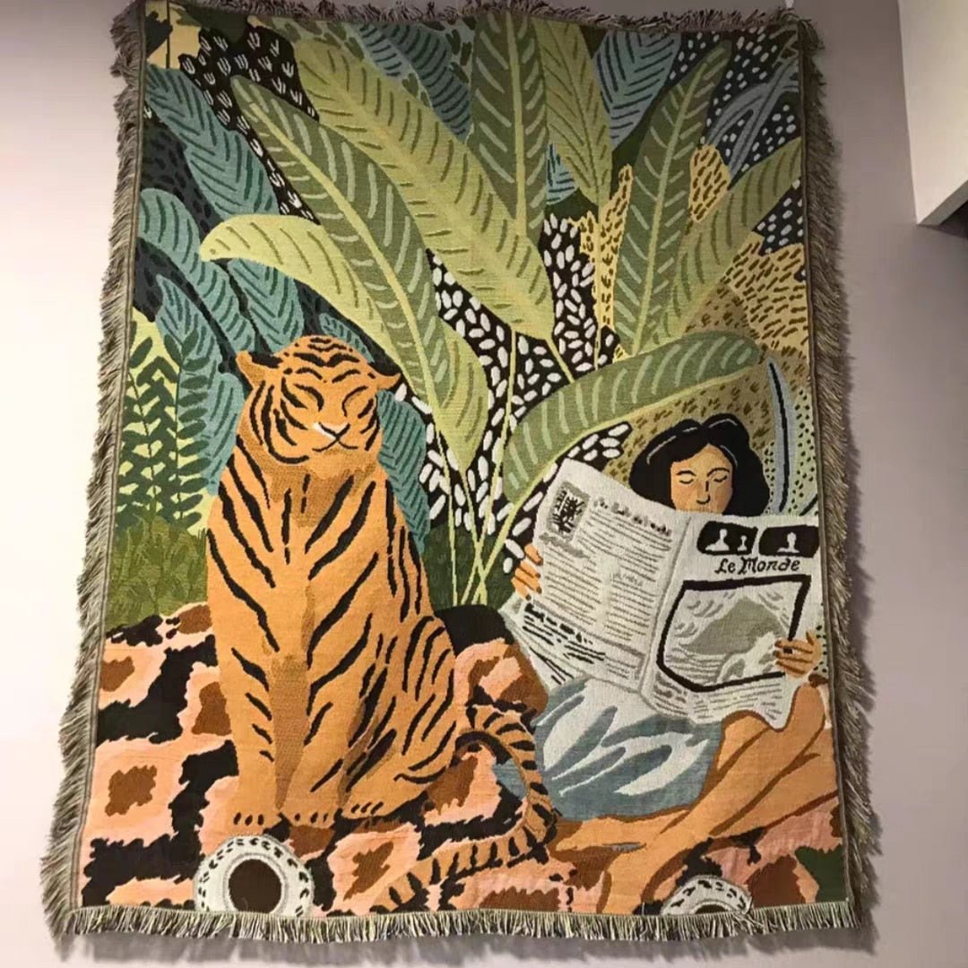 Boho Stil Strickdecke für Gemütliche Wohnkultur | Karnz
