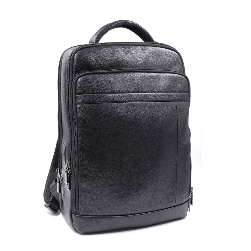 Premium Leder Rucksack mit Fingerabdruckschloss – Männer Anti-Diebstahl Rucksack | Karnz