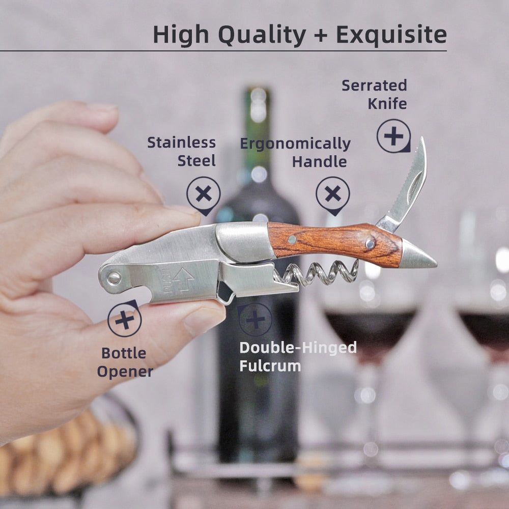 Flaschenöffner und Foliencutter Geschenk für Weinliebhaber Wein Korkenzieher | Karnz