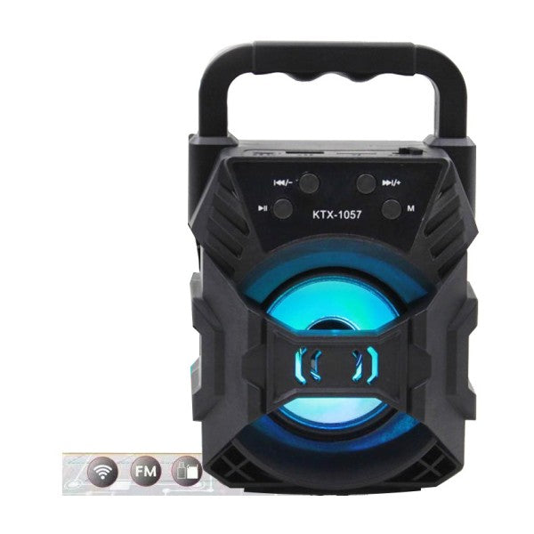 SoundPulse Wireless Lautsprecher – Bluetooth Lautsprecher mit FM, USB & Lichtshow | Karnz
