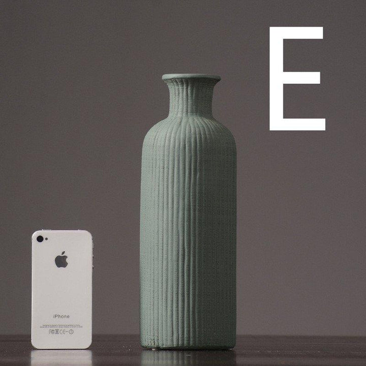 Braune, beige, graue Keramikvase │ Dekorationsartikel
