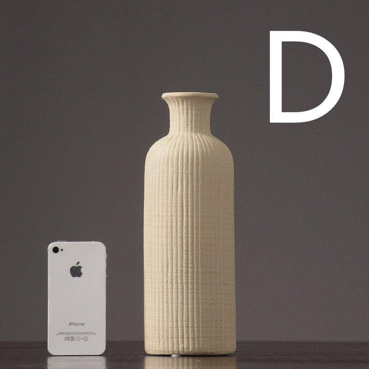Braune, beige, graue Keramikvase │ Dekorationsartikel