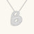 Bubble Initial-Diamant-Halskette
