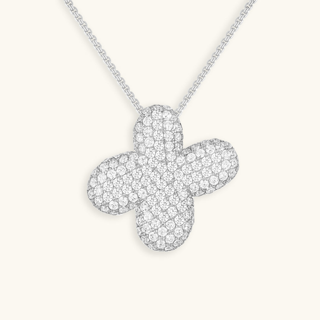 Bubble Initial-Diamant-Halskette