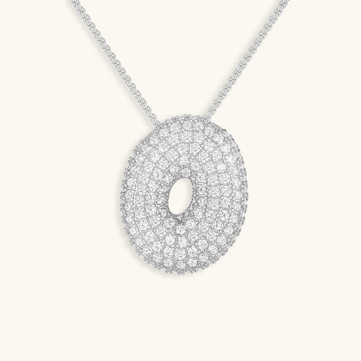 Bubble Initial-Diamant-Halskette