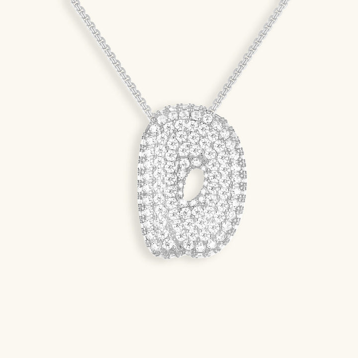 Bubble Initial-Diamant-Halskette