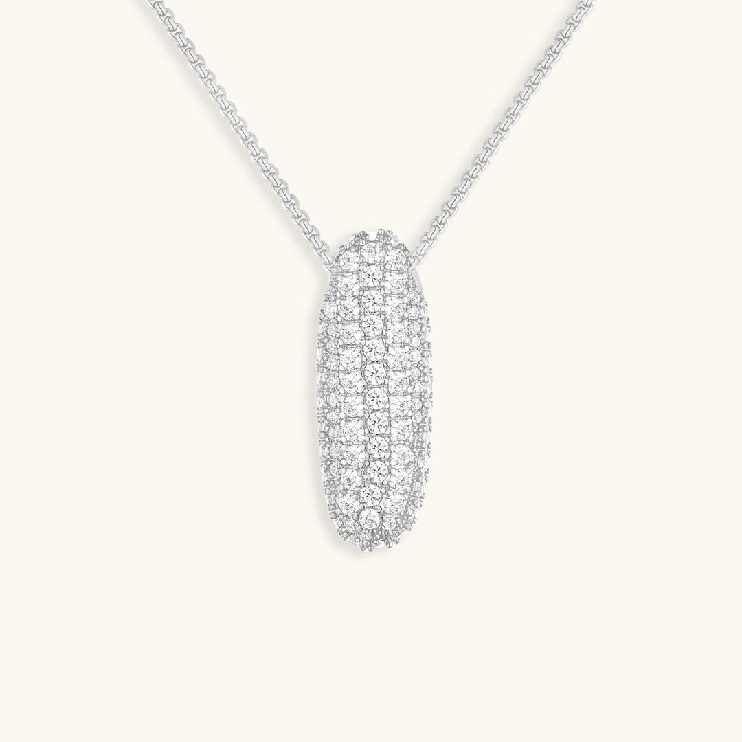 Bubble Initial-Diamant-Halskette