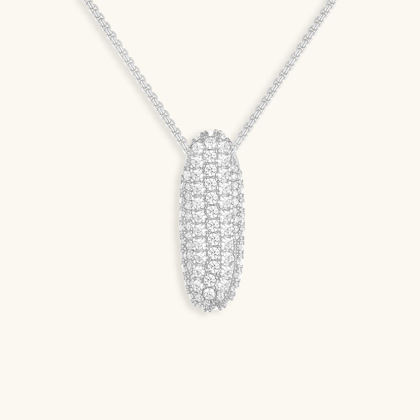 Bubble Initial-Diamant-Halskette