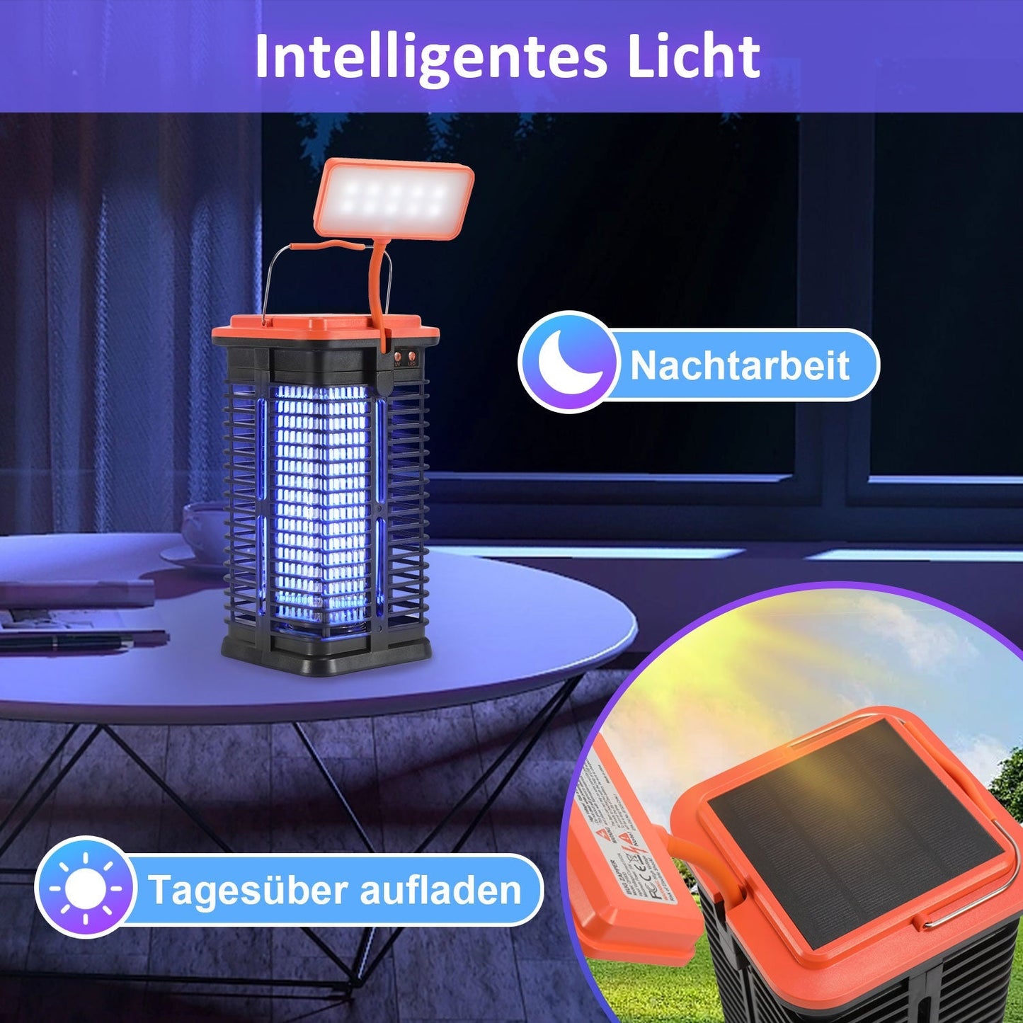Insektenvernichter Elektrisch Solar 1500V | Karnz