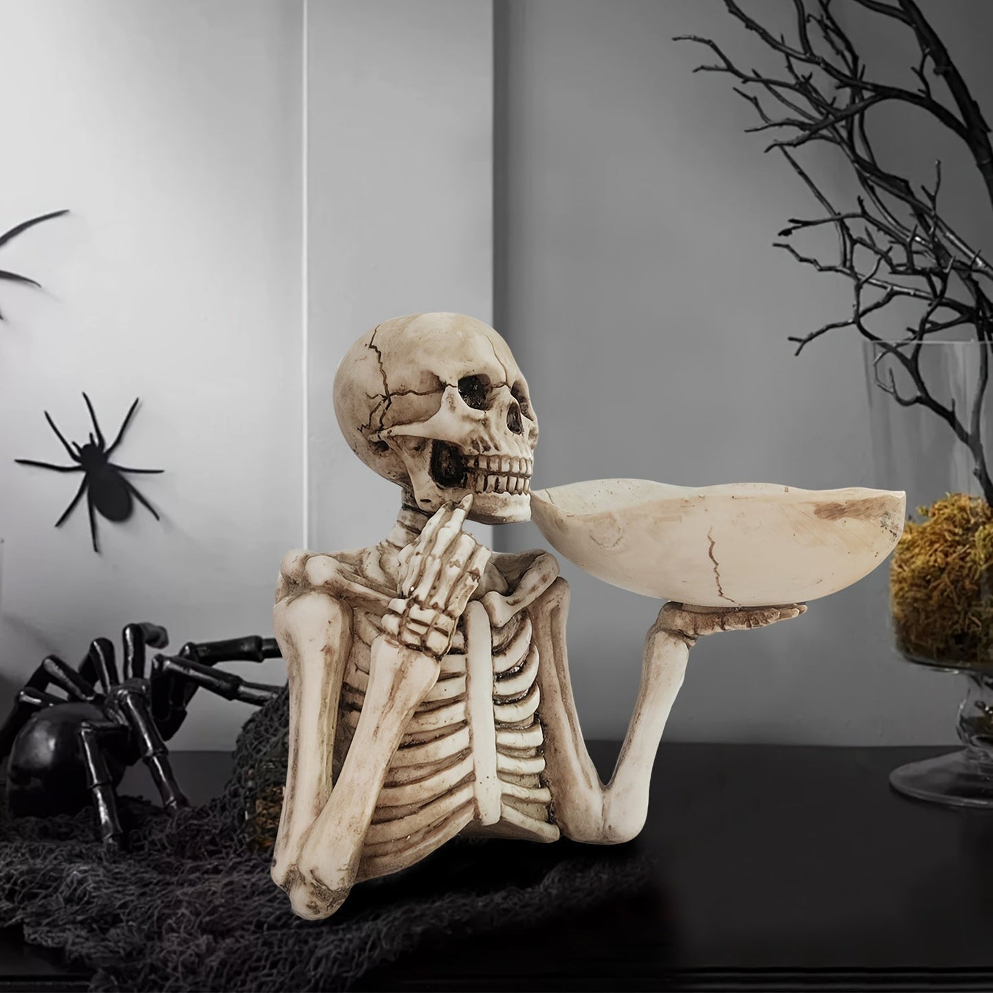 GhoulBowl Skull Bowl – Harz Halloween Süßigkeiten Schüssel und Gothic Dekoration | Karnz